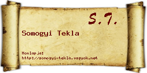 Somogyi Tekla névjegykártya